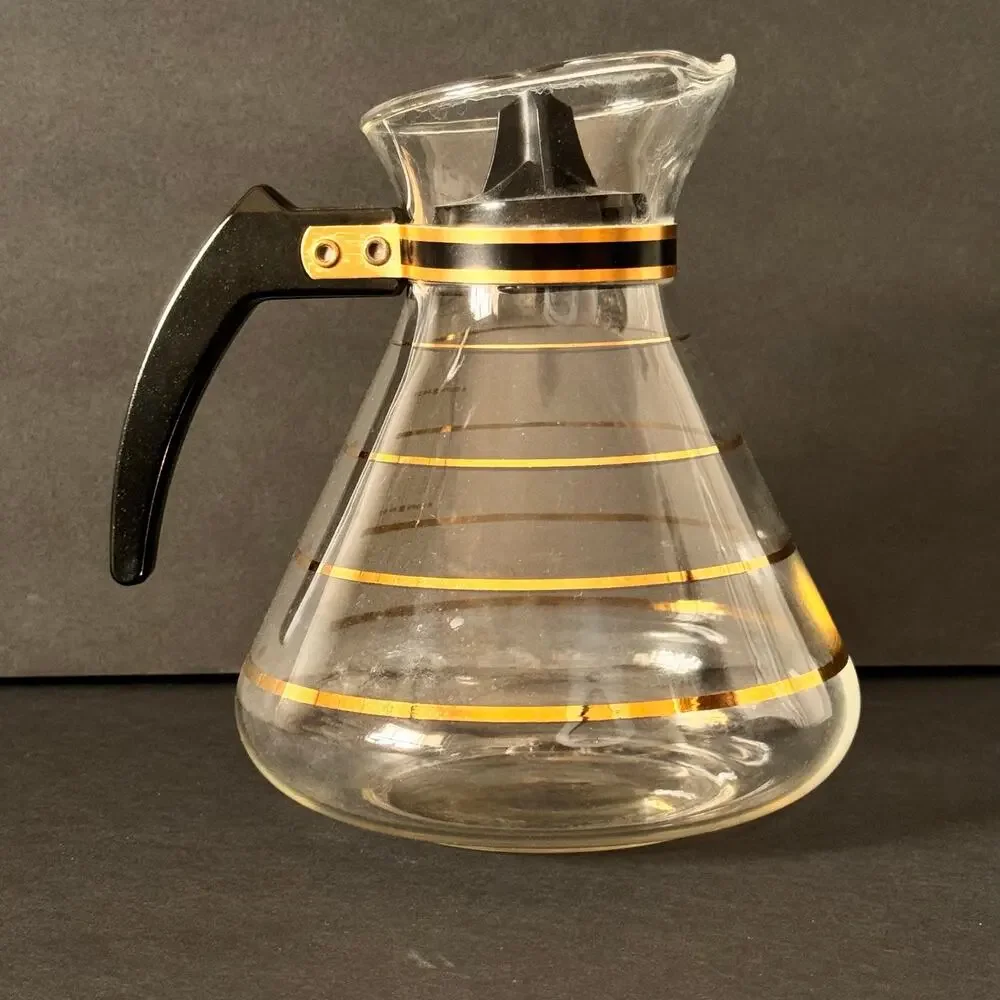 Retro Mid Century David Douglas Flameproof Glass Hot Coffee 44 oz 8-10 C Carafe
